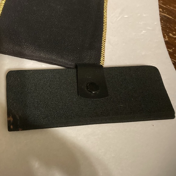 Vintage West Germany mirror and small makeup pouch embroidered. Antique - Picture 5 of 13